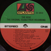 Load image into Gallery viewer, Bette Midler : The Rose - The Original Soundtrack Recording (LP, Album, AR)