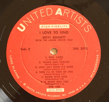 Load image into Gallery viewer, Betty Bennett With The Andre Previn Trio* : I Love To Sing (LP, Album, Mono)
