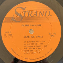 Laden Sie das Bild in den Galerie-Viewer, Karen Chandler : Dear Mr. Gable (LP, Album, Mono)