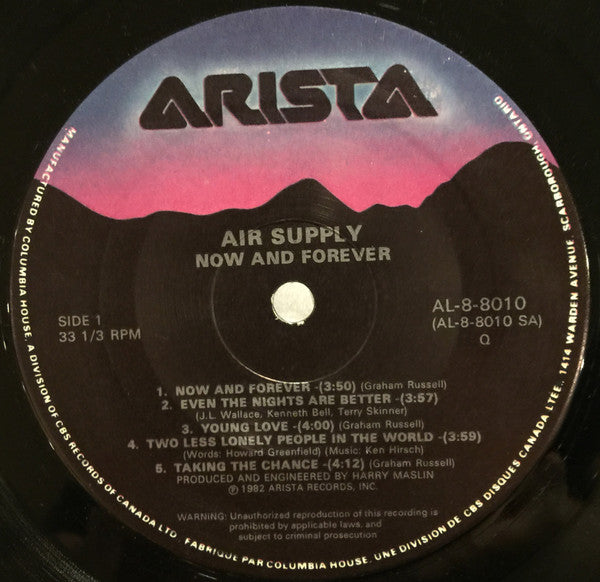 Air Supply - Now And Forever - LP