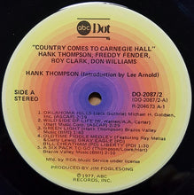 Laden Sie das Bild in den Galerie-Viewer, James M. Nederlander & Jim Halsey Present Roy Clark, Freddy Fender (2), Hank Thompson, Don Williams (2) : Country Comes To Carnegie Hall (2xLP, Album, Club, Ind)
