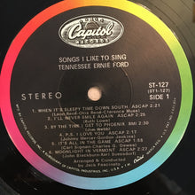 Laden Sie das Bild in den Galerie-Viewer, Tennessee Ernie Ford : Songs I Like To Sing (LP, Album)