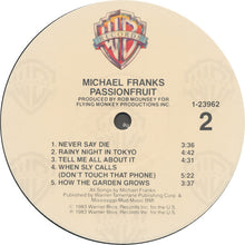 Charger l'image dans la galerie, Michael Franks : Passionfruit (LP, Album, Jac)