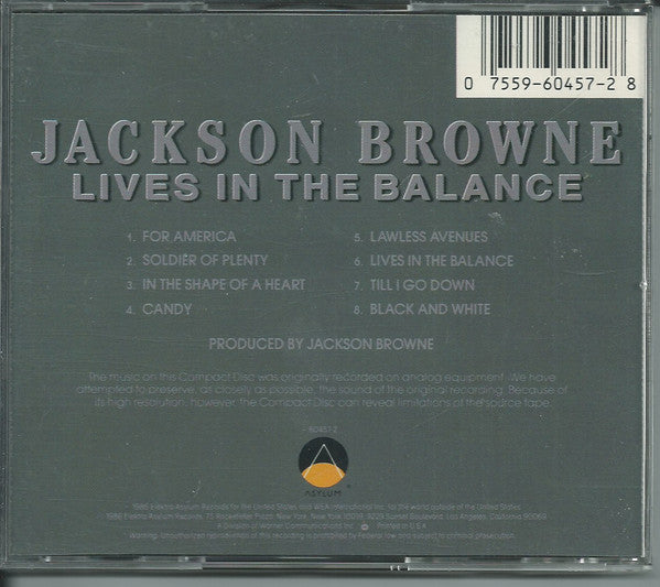 Buy Jackson Browne Lives In The Balance (CD, Album) Online for a