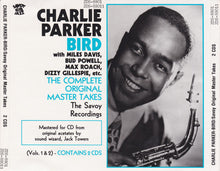 Load image into Gallery viewer, Charlie Parker : Bird / The Savoy Original Master Takes (2xCD, Comp, Club)