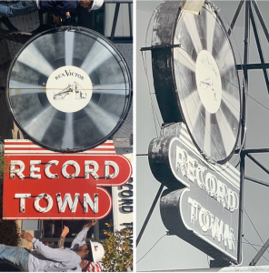 Historic Fort Worth Record Store Sign From the 1950's Refurbished and ...