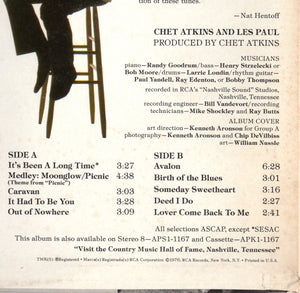 Chet Atkins And Les Paul : Chester & Lester (LP, Album, M/Print, Ind)