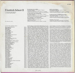 Friedrich Schorr : Lebendige Vergangenheit - Friedrich Schorr II (LP, Comp, Mono)