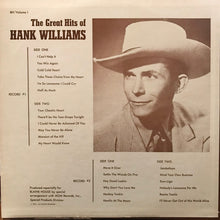 Charger l'image dans la galerie, Hank Williams : The Great Hits Of Hank Williams (2xLP, Comp)
