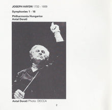 Load image into Gallery viewer, Joseph Haydn, Antal Dorati, Philharmonia Hungarica : The Symphonies N°s 1-16 (4xCD, Comp, RM)
