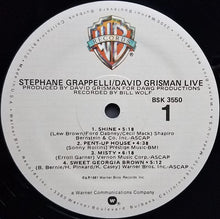 Load image into Gallery viewer, Stephane Grappelli* / David Grisman : Live (LP, Wak)
