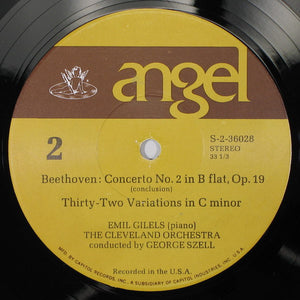 Gilels*, Szell*, Cleveland* / Beethoven* : Piano Concerto No. 2 In B Flat / Thirty-Two Variations In C Minor (LP)