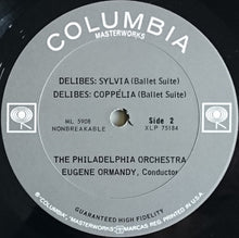 Charger l&#39;image dans la galerie, Chopin* / Delibes* - Eugene Ormandy, The Philadelphia Orchestra : Three Favorite Ballets (Les Sylphides / Suite From Sylvia / Suite From Coppélia) (LP, Mono)
