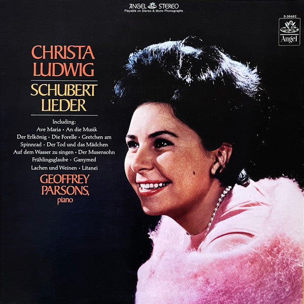 Christa Ludwig, Geoffrey Parsons (2) : Schubert Lieder (LP)