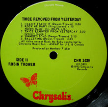 Laden Sie das Bild in den Galerie-Viewer, Robin Trower : Twice Removed From Yesterday (LP, Album)
