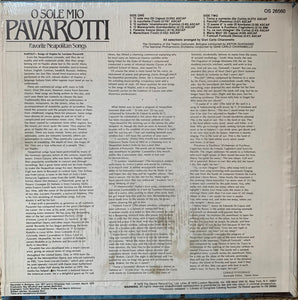 Luciano Pavarotti : O Sole Mio Favorite Neapolitan Songs (LP, Album, Comp, Club, RE)