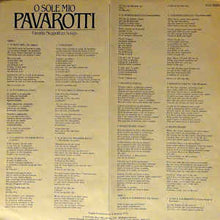 Laden Sie das Bild in den Galerie-Viewer, Luciano Pavarotti : O Sole Mio Favorite Neapolitan Songs (LP, Album, Comp, Club, RE)
