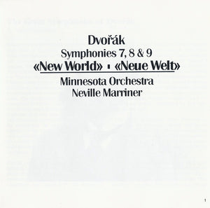 Dvořák*, Minnesota Orchestra, Neville Marriner* : Symphonies 7, 8 & 9 «New World» (2xCD, RE)