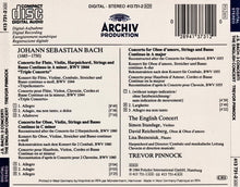 Charger l&#39;image dans la galerie, J.S. Bach* / Simon Standage, David Reichenberg, Lisa Beznosiuk, The English Concert, Trevor Pinnock : 3 Concerti (CD)
