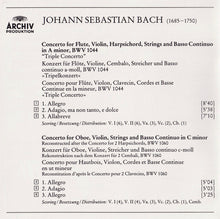 Charger l&#39;image dans la galerie, J.S. Bach* / Simon Standage, David Reichenberg, Lisa Beznosiuk, The English Concert, Trevor Pinnock : 3 Concerti (CD)
