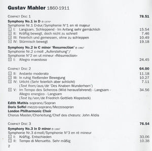 Mahler*, Tennstedt* : Symphonien 1-4 (4xCD, Comp, RM)