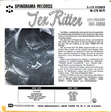 Load image into Gallery viewer, Tex Ritter, Bob Jones (17) : Tex Ritter, Sings (LP)
