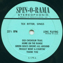 Load image into Gallery viewer, Tex Ritter, Bob Jones (17) : Tex Ritter, Sings (LP)
