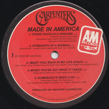 Laden Sie das Bild in den Galerie-Viewer, Carpenters : Made In America (LP, Album, Ter)
