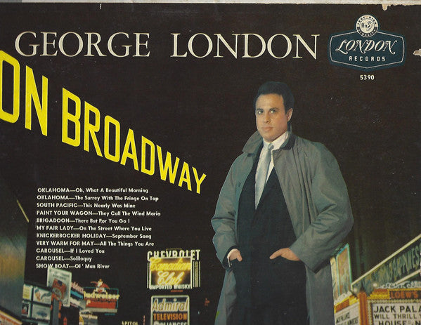 George London (2), The Roland Shaw Orchestra : On Broadway (LP, Album, Mono)