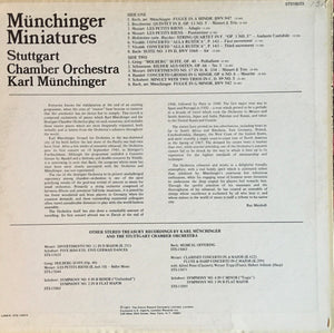 Münchinger*, Stuttgart Chamber Orchestra* : Münchinger Miniatures (LP, Album, RE, FFR)