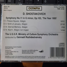 Laden Sie das Bild in den Galerie-Viewer, Shostakovich*, U.S.S.R. Ministry Of Culture Symphony Orchestra*, Gennadi Rozhdestvensky : Symphony No. 11 (CD)
