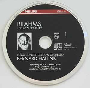 Johannes Brahms, Concertgebouworkest, Bernard Haitink : The Symphonies (4xCD, Comp, RE, RM + Box, Comp)