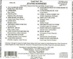 Joanie Sommers With Shelly Manne And His Men* And The Bobby Troup Sextet* : Look Out! It's Joanie Sommers (CD, Comp)