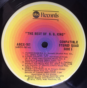 B.B. King : The Best Of B.B. King (LP, Comp, Quad)
