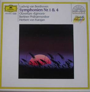 Ludwig van Beethoven / Herbert von Karajan / Berliner Philharmoniker : Symphonien Nr. 1 & 4 / Ouvertüre "Egmont" (CD, Comp, RM)