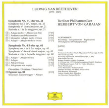 Load image into Gallery viewer, Ludwig van Beethoven / Herbert von Karajan / Berliner Philharmoniker : Symphonien Nr. 1 &amp; 4 / Ouvertüre &quot;Egmont&quot; (CD, Comp, RM)
