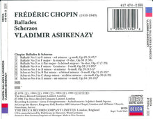 Load image into Gallery viewer, Chopin*, Vladimir Ashkenazy : Ballades • Scherzos (CD, Comp)
