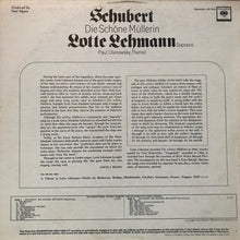 Laden Sie das Bild in den Galerie-Viewer, Franz Schubert, Lotte Lehmann, Paul Ulanowsky : Die Schöne Müllerin  (LP, Mono)
