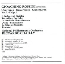 Load image into Gallery viewer, Rossini*, National Philharmonic Orchestra, Riccardo Chailly : Overtures Vol. 2 • Ouvertüren Folge 2 (CD)
