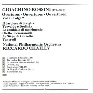 Rossini*, National Philharmonic Orchestra, Riccardo Chailly : Overtures Vol. 2 • Ouvertüren Folge 2 (CD)