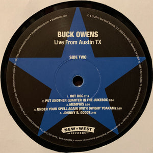 Buck Owens : Live From Austin TX (LP, Album, RE, 180)