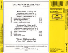 Load image into Gallery viewer, Ludwig van Beethoven, Wiener Philharmoniker, Claudio Abbado : Symphonien Nos. 1 &amp; 4 (CD, Album)
