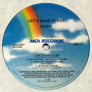 Klique : Let's Wear It Out! (LP, Album, Pin)
