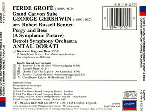 Grofé*, Gershwin*, Detroit Symphony Orchestra, Antal Dorati : Grand Canyon Suite / Porgy And Bess (A Symphonic Picture) (CD)