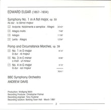 Laden Sie das Bild in den Galerie-Viewer, Elgar* - BBC Symphony Orchestra, Andrew Davis : Symphony No.1 - Pomp And Circumstance Marches 1, 3 &amp; 4 (CD, Album)
