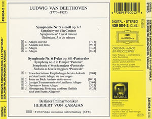 Ludwig van Beethoven, Berliner Philharmoniker, Herbert von Karajan : Symphonien Nos. 5 & 6 »Pastorale« (CD, Album, RE, RM, PMD)