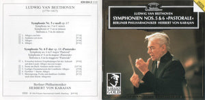 Ludwig van Beethoven, Berliner Philharmoniker, Herbert von Karajan : Symphonien Nos. 5 & 6 »Pastorale« (CD, Album, RE, RM, PMD)