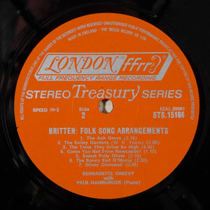 Benjamin Britten, Bernadette Greevy, Paul Hamburger : A Charm Of Lullabies Op.41 / Folk Song Arrangements (LP, Album, RE)