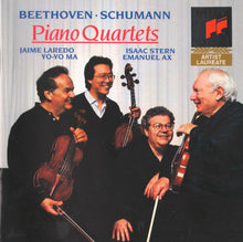 Load image into Gallery viewer, Beethoven*, Schumann* • Jaime Laredo, Isaac Stern, Yo-Yo Ma, Emanuel Ax : Beethoven • Schumann: Piano Quartets (CD, Album, RP)
