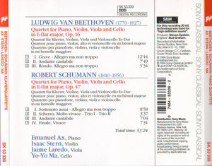 Beethoven*, Schumann* • Jaime Laredo, Isaac Stern, Yo-Yo Ma, Emanuel Ax : Beethoven • Schumann: Piano Quartets (CD, Album, RP)